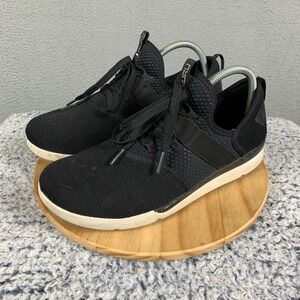 KURU Pivot Shoes Women's 11 Jet Black-White Knit Mesh Lace-up Comfort Running